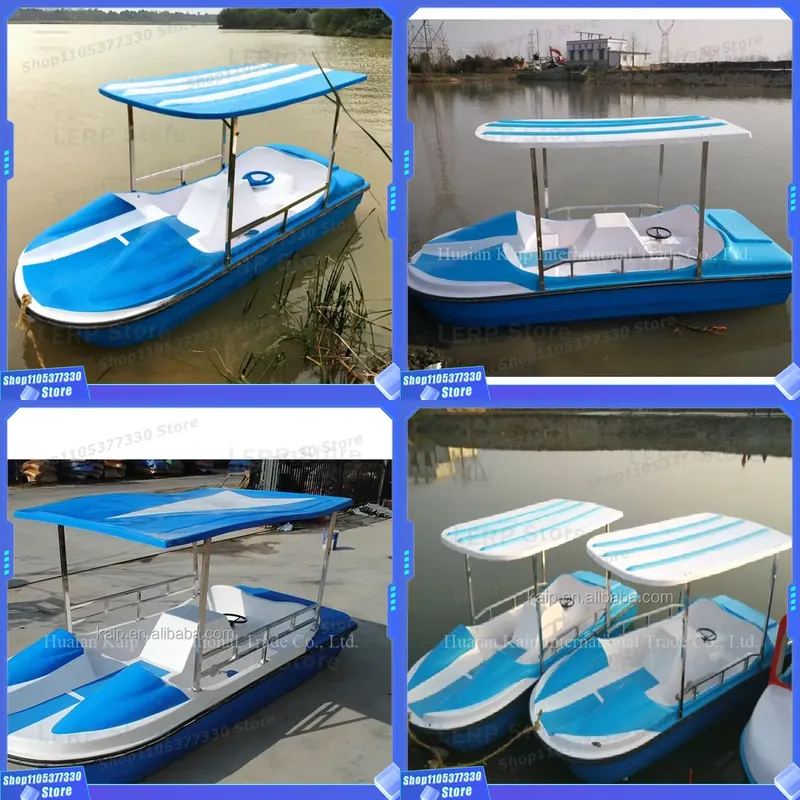 Fishing Equipment Logo - Hot Sale Blue Fiberglass Pedal Boat