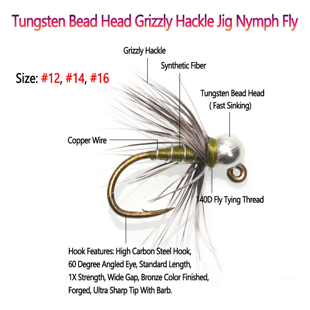 Bimoo 6pcs #12# 14 #16 Tungste - Jig Head Lure review and price