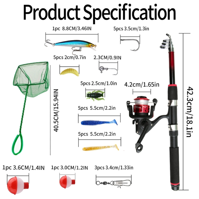 Telescopic Rod Float Baits Hoo - Landing Net Telescopic review and price