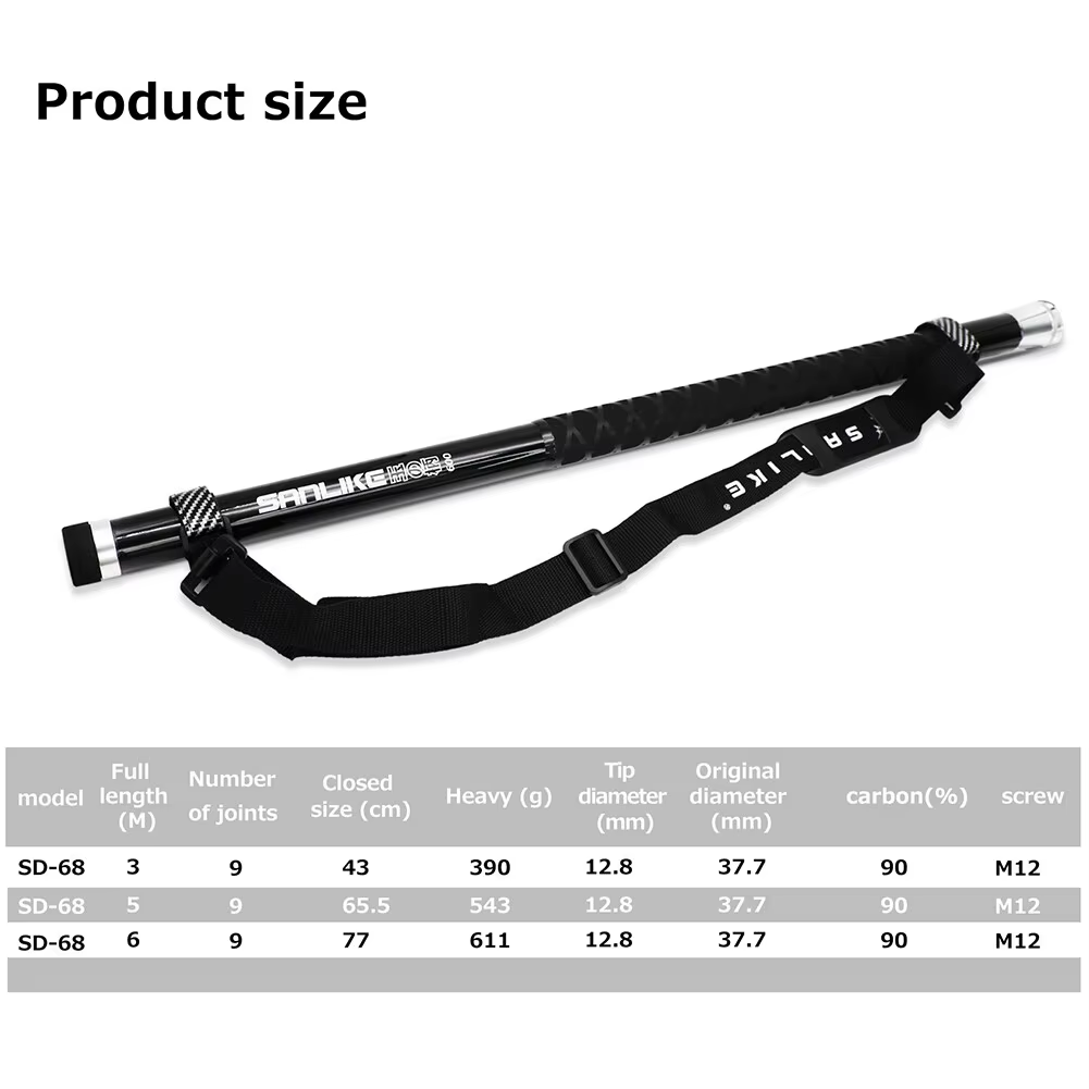 SANLIKE 3m Black Telescopic Ca - Landing Net Telescopic review and price